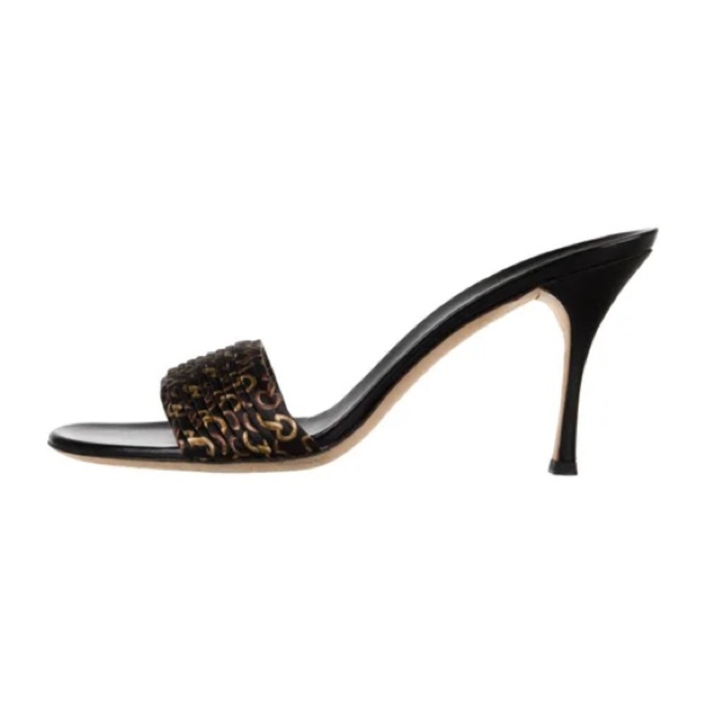 Gucci women’s horsebit accent satin slip on mule heels size 7.5 - Picture 2 of 11
